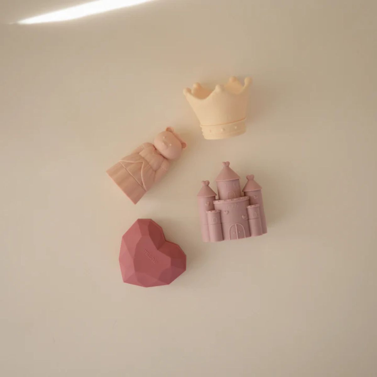 Mushie Mold-Free Silicone Bath Toys 4 pk - Princess - Easy to Clean & Built to Last